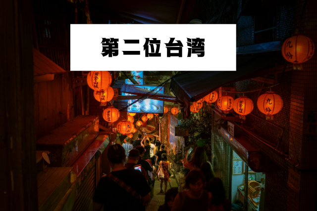2位 台湾|近さと旅行のしやすさを両立